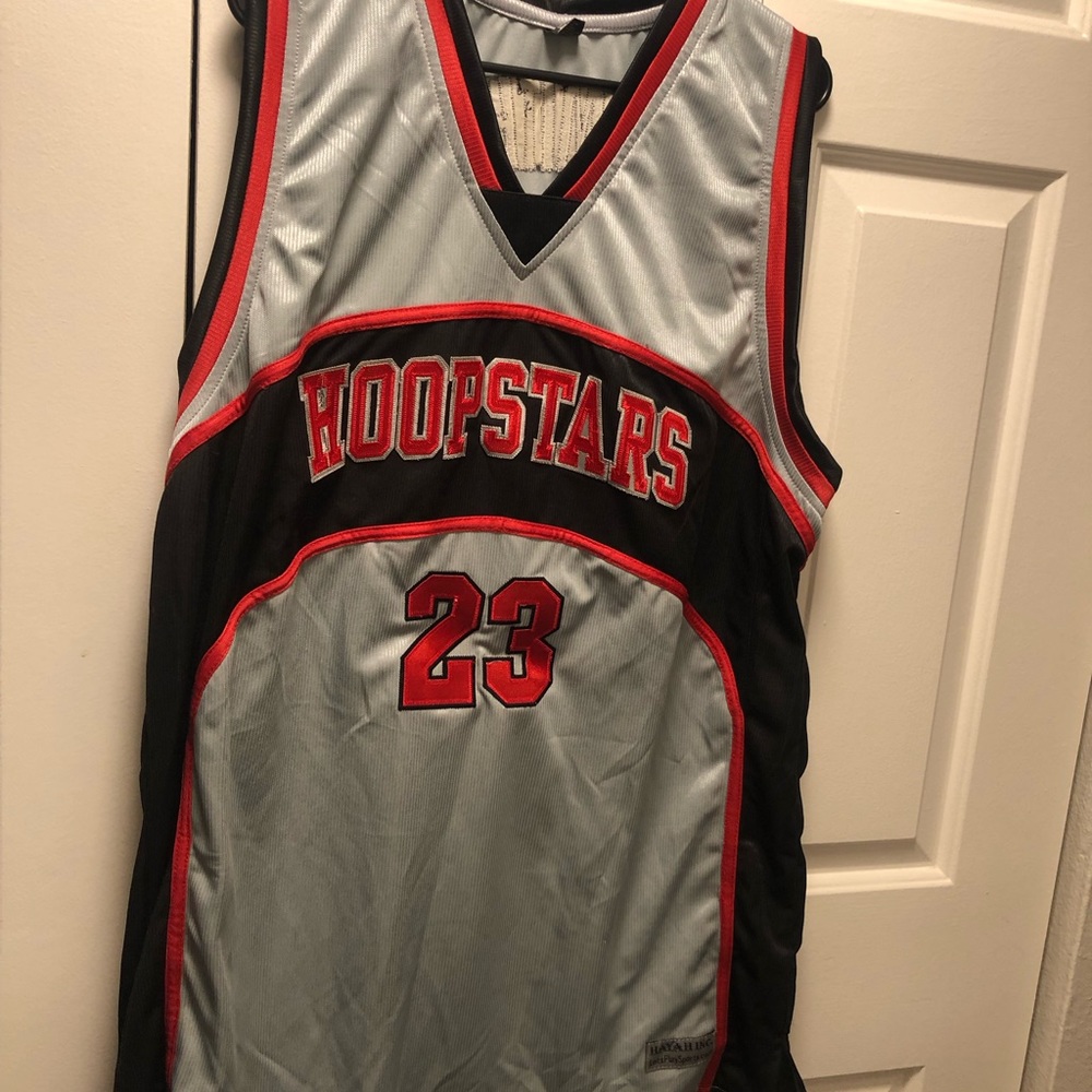 Haya inc Hoopstars #23 Smith Gray Red Black Basketball Jersey Size XL